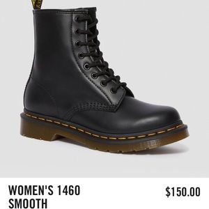 Black classic Dr. Martens WOMEN'S 1460 SMOOTH